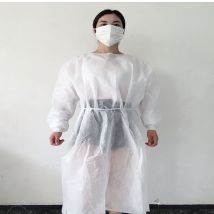 一次性覆膜隔离衣PP+PE 针织螺纹袖口 防水 防尘 防油污图3