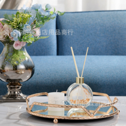 欧式轻奢金属镀银珠点方形托盘水果盘蛋糕盘烘焙派对KTV婚庆用品图2