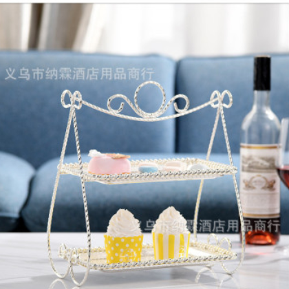 金属镀银迷你零食碟 点心盘干果盘 试吃盘 杯子蛋糕盘展示架奢华图3