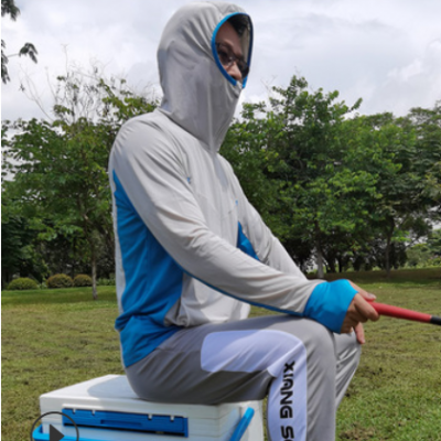 纯冰丝防晒衣钓鱼服男薄款夏季透气防蚊子防紫外线速干垂钓防晒服图2