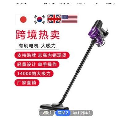 新款跨境小型家用手持吸尘器 定制多功能床上除尘强力棒式吸尘机图3