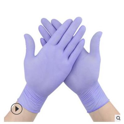 一次性橡胶粉色手套 麻面加厚9寸乳胶手套 无粉清洁防护手套乳胶图3