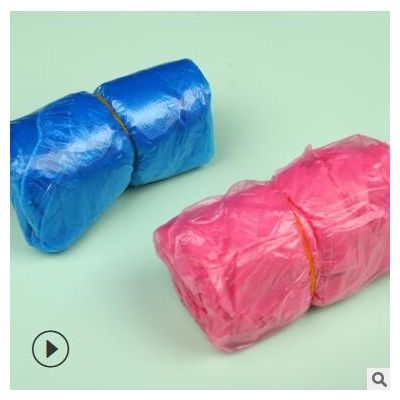 厂家直供 一次性鞋套PE鞋套加厚CPE鞋套防水防滑鞋套家用室内脚套图2