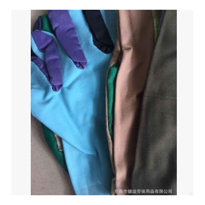 黑色工业耐酸碱劳保用品35ＣＭ加长加厚橡胶皮塑胶手套10双包邮图3