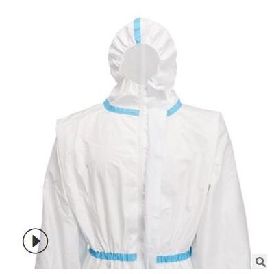 一次性防护服连体带帽无纺布PP+PE压条防水防渗透 一次性防护服图2