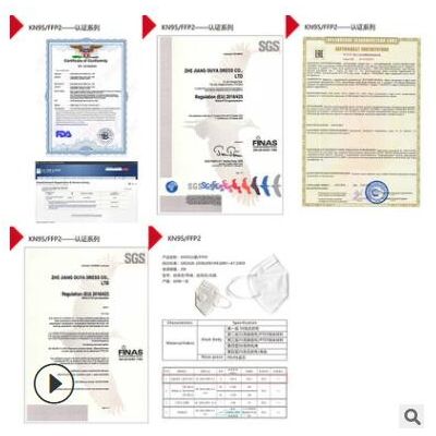 欧盟CE认证出口白名单英文包装KN95五层防护折叠FFP2口罩厂家直销图2