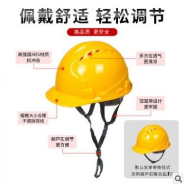 厂家直供三筋 高强度安全帽 建筑 工地施工 煤矿abs透气安全帽