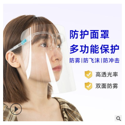 厂家现货防疫防雾透明保护面屏防油烟防飞溅防飞沫全脸防护面罩图3