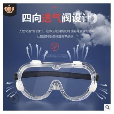 护目镜防风沙防尘防雾透明防护眼镜全封闭男女劳保镜防护眼罩图3