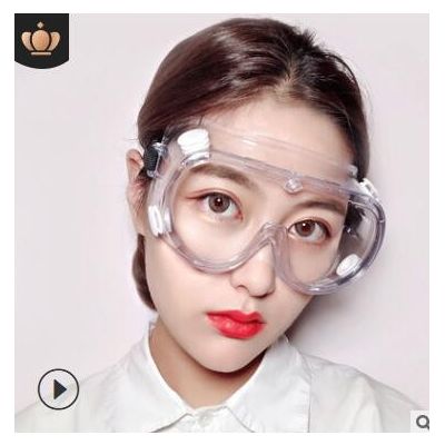 护目镜防风沙防尘防雾透明防护眼镜全封闭男女劳保镜防护眼罩图2