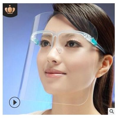 全脸防护高清透明面罩防护罩眼镜架隔离防雾飞溅面罩双面防护面罩图3
