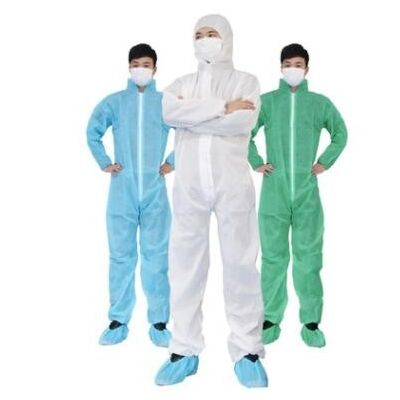 厂家批发订制一次性防护服无纺布防油喷漆养殖服连体透气膜隔离衣图2