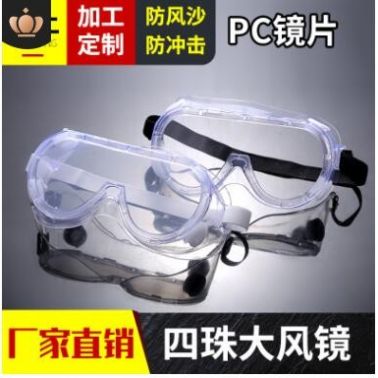 厂家供应劳保眼镜 百叶窗防冲击防沙防灰尘工业防护眼镜防护