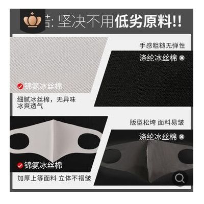 日本跨境热卖网红明星同款冰丝布口罩调节可水洗防尘男女透气面罩图2