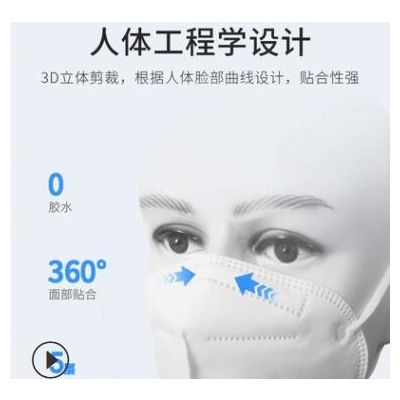 厂家直供一次性KN95立面口罩五层防护民用防尘防起雾现货速发图3