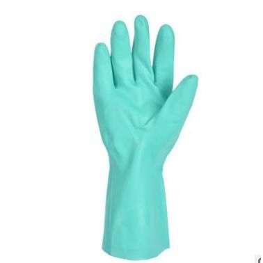 绿色丁晴橡胶手套防滑耐酸碱耐油防化家务清洁手套
