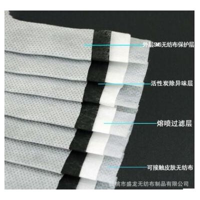 一次性活性碳口罩 隔尘无纺布口罩 挂耳式四层透气口罩独立装加厚图3