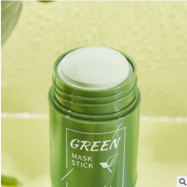 魅点绿茶固体面膜泥膜棒深层清洁涂抹式琪缘绿茶茄子固体面膜