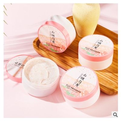 网红爆款白桃乌龙磨砂膏去鸡皮身体磨砂去角质水蜜桃去死皮代批发图3