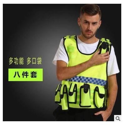 金福多口袋透气反光背心马甲荧光衣道路施工安全服环卫服路政图2
