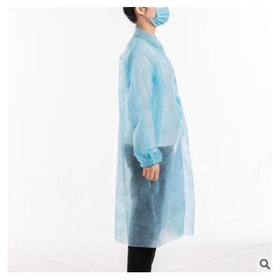 一次性无纺布魔术贴实验工作参观服食品厂生物工程美容隔离防护衣图2