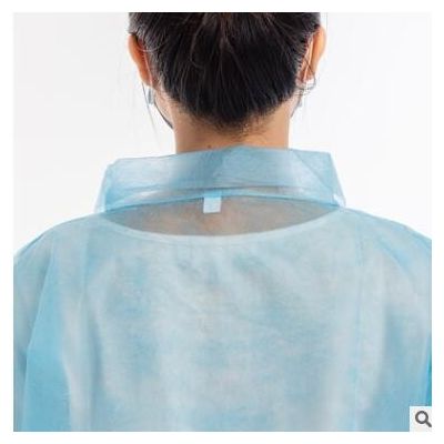 一次性无纺布魔术贴实验工作参观服食品厂生物工程美容隔离防护衣图3