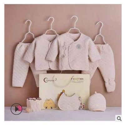 OP塑料袋保暖婴幼儿七件套精梳棉质套装衣服用品大全一件代发专拍图2