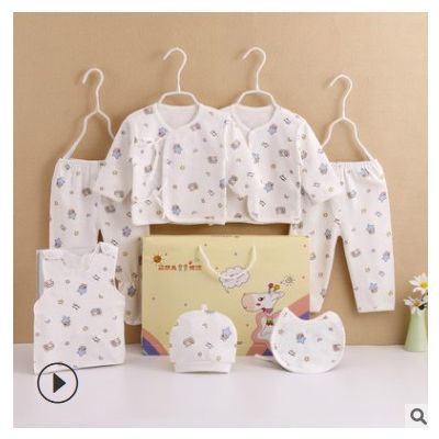 2021新款宝宝套装春秋款婴幼儿棉质七件套秋冬刚出生小孩衣服用品图3