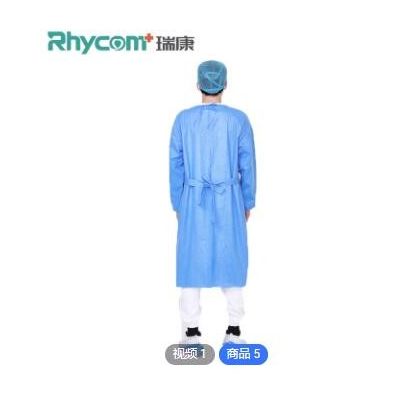一次性无纺布连体手术服 SMS热合加强防尘防水手术衣 实验工作服图2