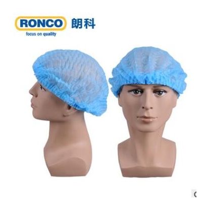 RONCO朗科一次性无纺布条形帽厨房食品餐饮防尘帽子图2