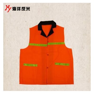 厂家直销反光马甲背心保洁制服环卫带领橘红背心安全交通 工作服图2