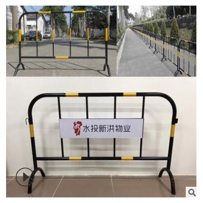 厂家直销黑黄移动铁马护栏 道路安全施工围栏 市政工地临时防护栏图3