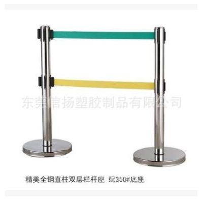 批发不锈钢立柱围栏杆一米收缩警戒栏隔离杆伸缩栏杆座警戒隔离带图3