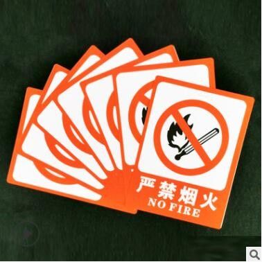 PVC塑料标识牌建筑工地禁止吸烟铭牌设备警示标志牌可加