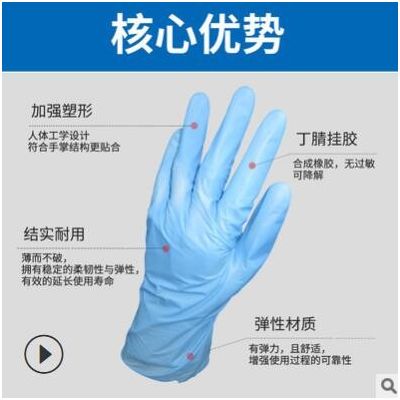 一次性手套 pvc手套乳胶防护丁腈手套无粉防水净化食品级劳保手套图2