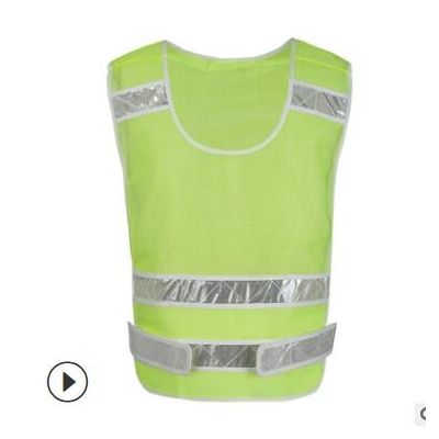 夏季网纱反光马甲工程施工背心交通执勤安全服骑行可印图2