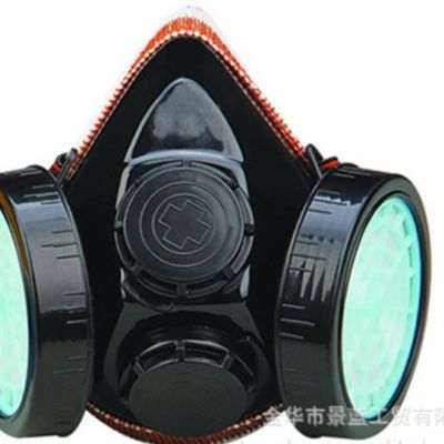 供应GM304 防尘口罩面具 双头防尘塑料面具装修煤矿粉尘防护口罩图3