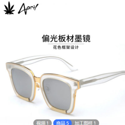 欧美时尚全框偏光墨镜 厂家OEM定制logo贴牌男女通用尼龙片太阳镜图2