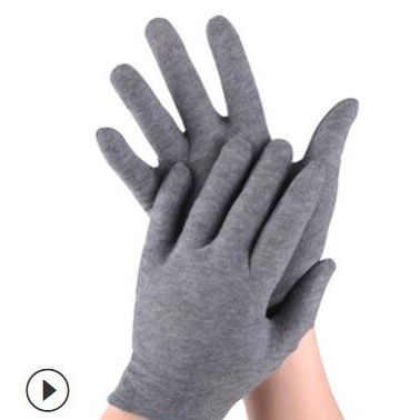 厂家直供文玩手套透气灰色作业手套劳保手套礼仪司机手套