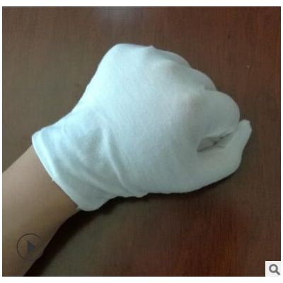 纯棉手套白色礼仪手套男女表演作业手套全棉布弹力电子吸汗白手套图3