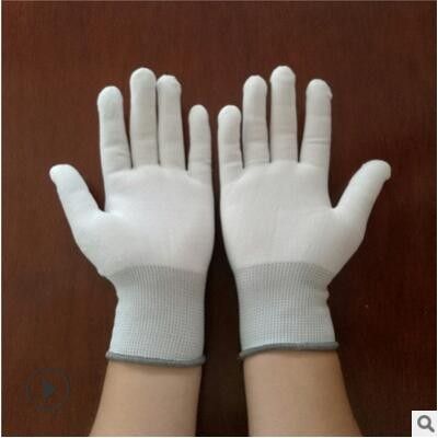 尼龙手套芯白色工作业手套胚坯电子防静电透气手套心13针涤纶劳保