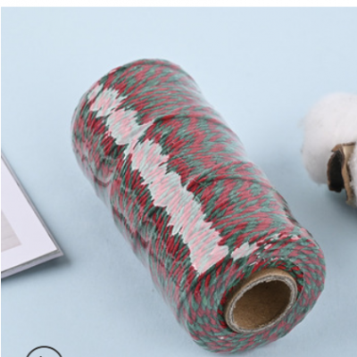 厂家批发吊牌合股线 DIY双色合股线包粽子棉绳 两股彩色金线银线图3