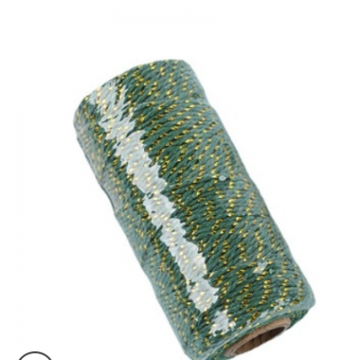 厂家批发吊牌合股线 DIY双色合股线包粽子棉绳 两股彩色金线银线图2