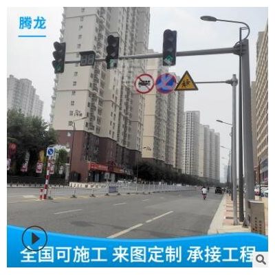 厂家批发镀锌监控杆交通信号灯杆小区监控立杆八角红路灯杆立杆