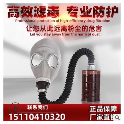 唐人鬼脸防毒面具全面罩过滤式化工气体毒气农药氨气防有机蒸气