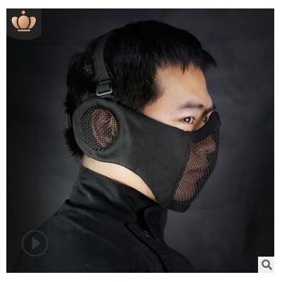 WoSporT厂家直销 战地荣耀护耳版面具 户外骑行透气钢丝战术面具