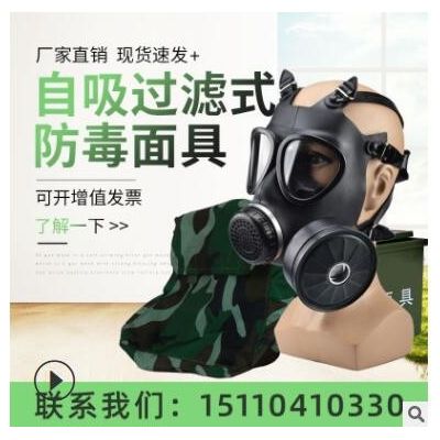 FNJ05型防毒面具 头戴式罩搭配 过滤罐 耐磨天然橡胶面罩