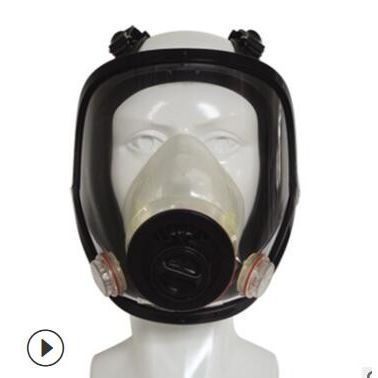 唐人TF213D型大视野过滤面罩防毒面具 双滤盒硅胶罩