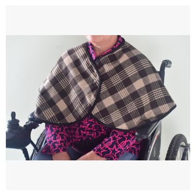 轮椅保暖披肩 肩部保暖 加厚绒层 老人护理用品 冬季保暖毯