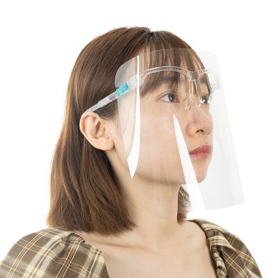 厨房餐厅眼镜架款可调节现货一次性透明防雾 防护面罩图5
